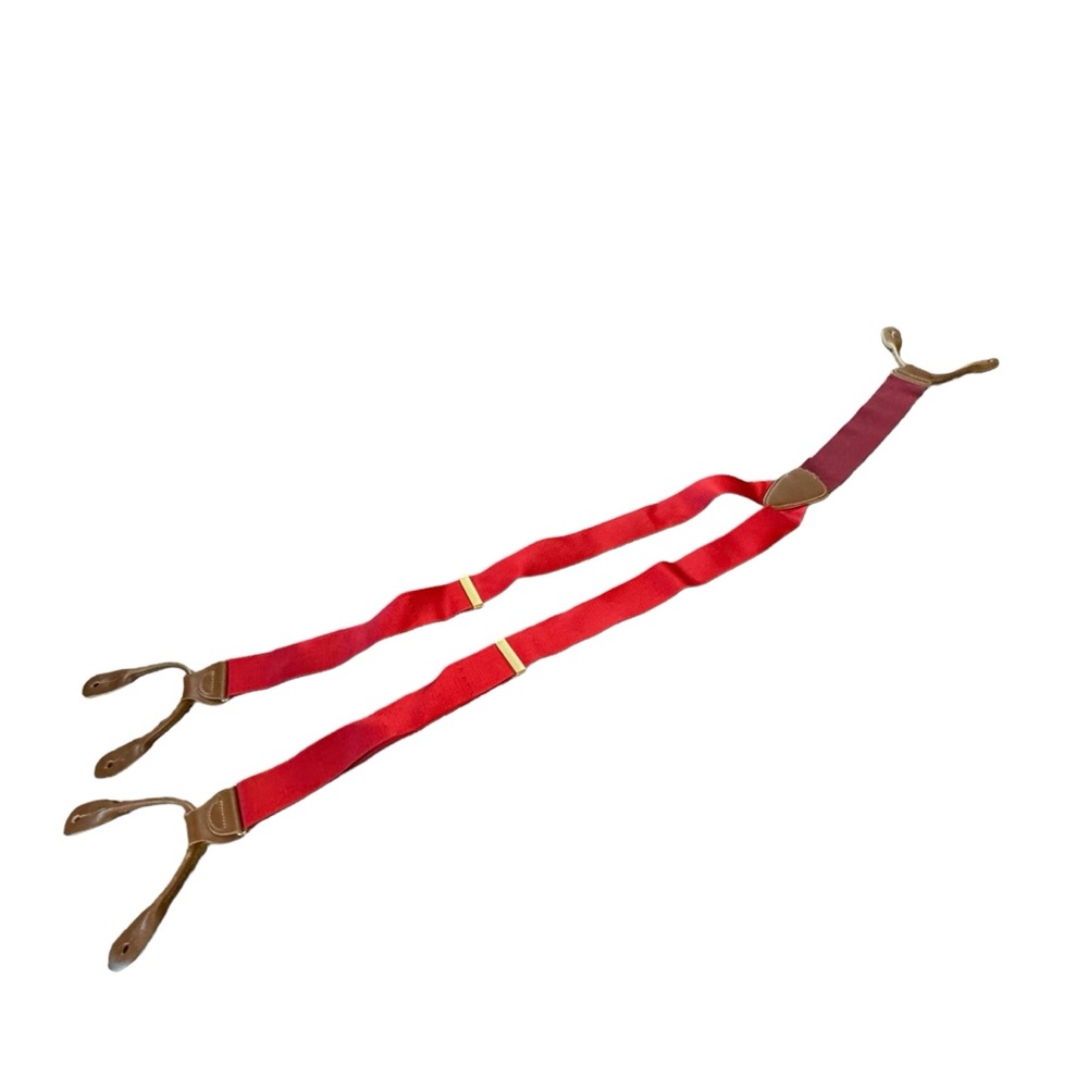 *Men’s Trafalgar Adjustable Red Suspenders